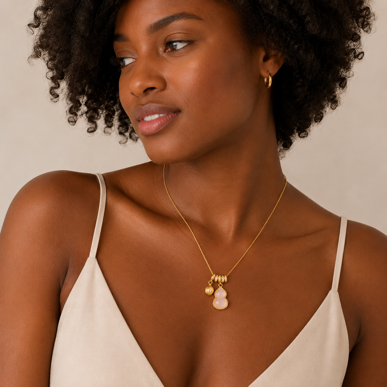 Collar Calabaza de la Suerte con Nácar