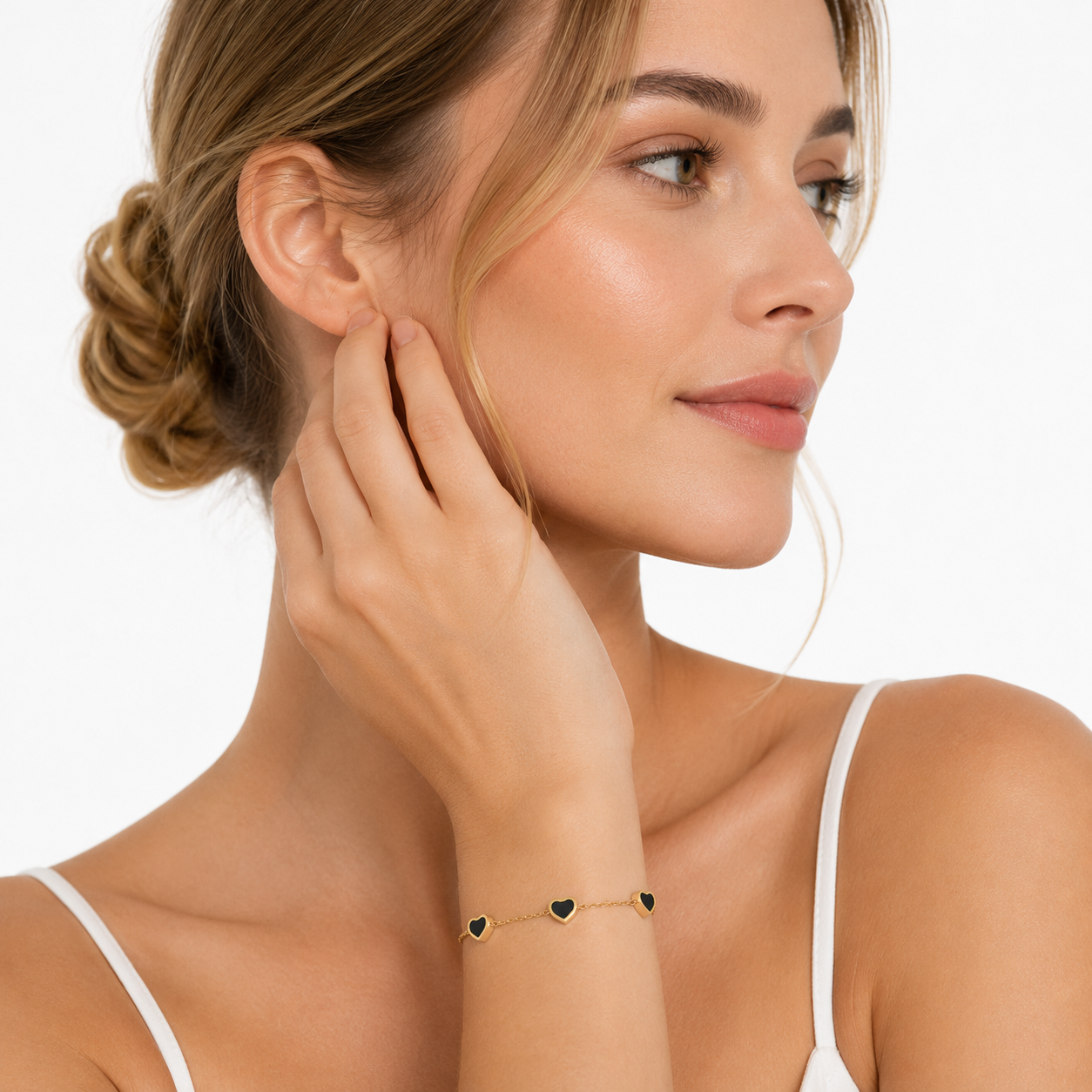 Pulsera de Corazones en Acero