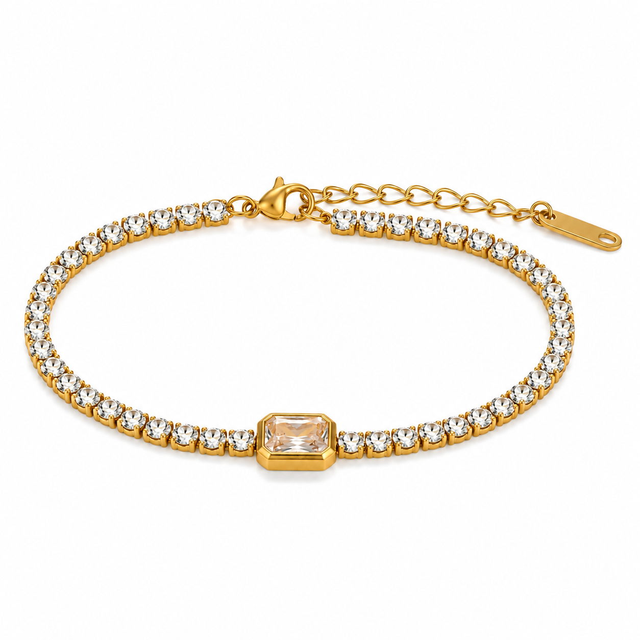 Pulsera Elegance Crystal Dorada