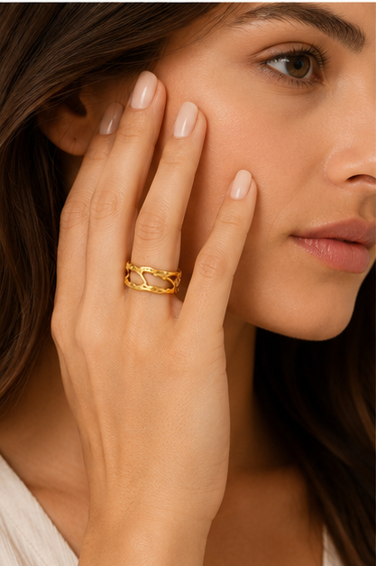 Anillo Lava Dorada