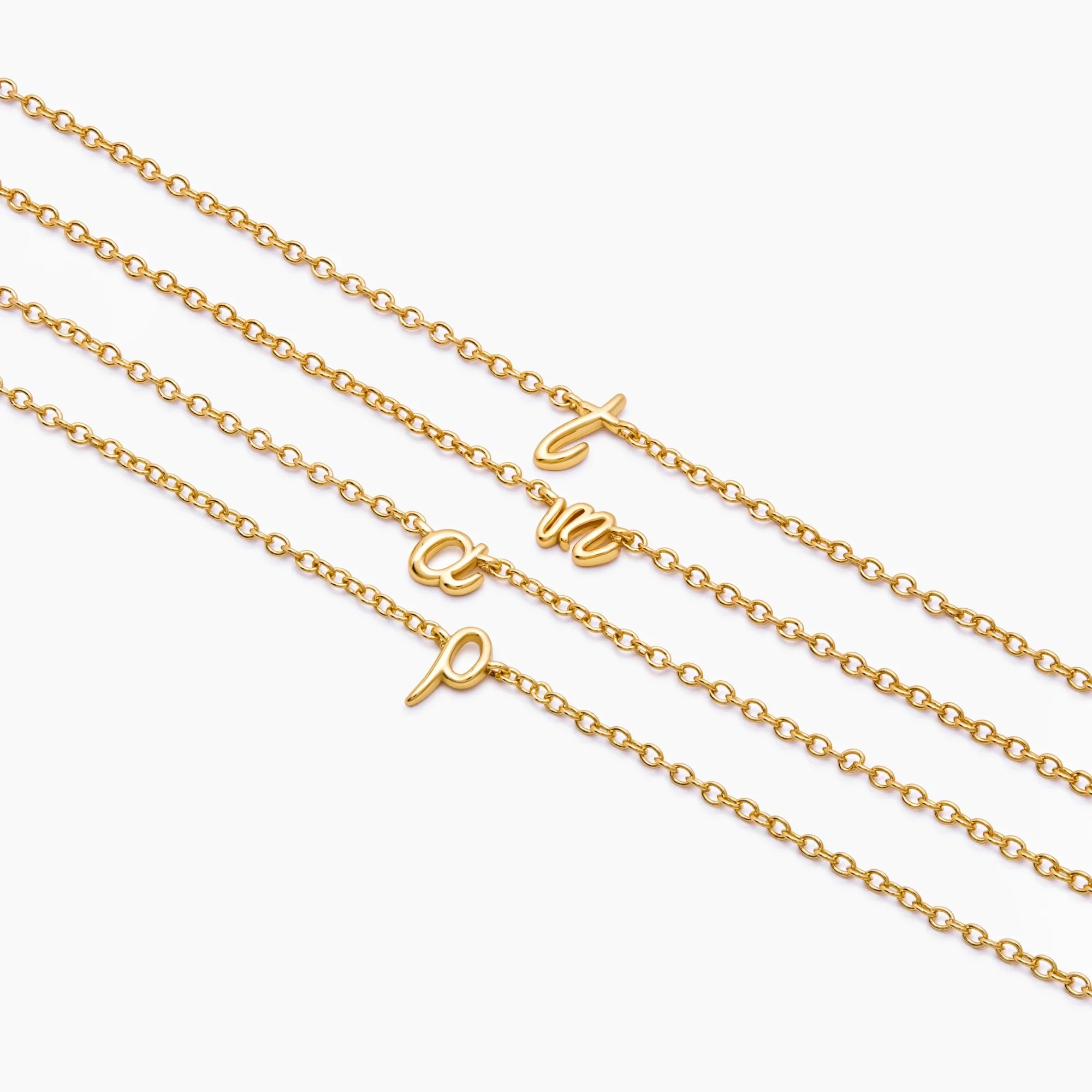 Dainty Cursive Initial Bracelet