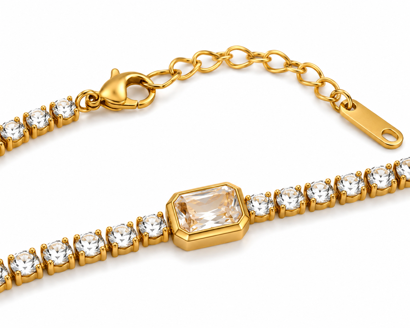 Pulsera Elegance Crystal Dorada