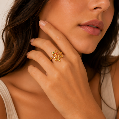 Anillo Jardín Floral Multicolor