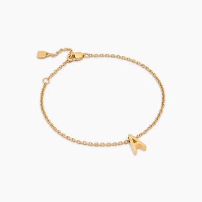 Dainty Initial Charm Bracelet