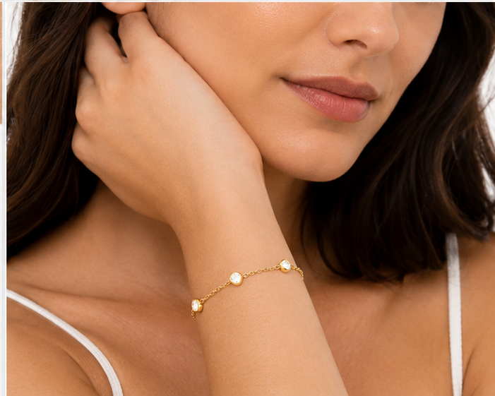 Pulsera Corazones Brillantes