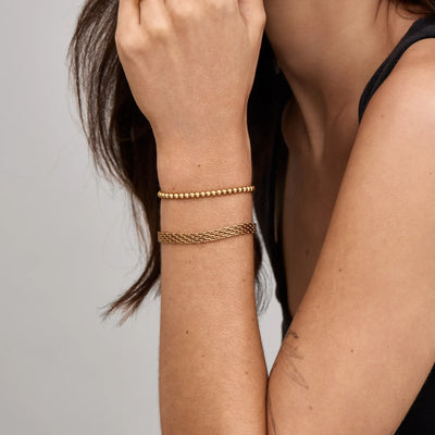 Brazalete de Cuentas Doradas