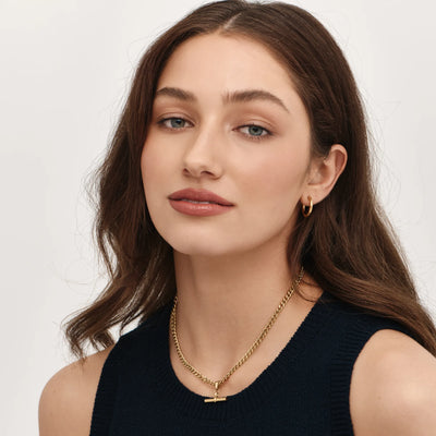 Curb Chain Fob Necklace