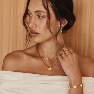 Mother-of-Pearl Clover Bracelet