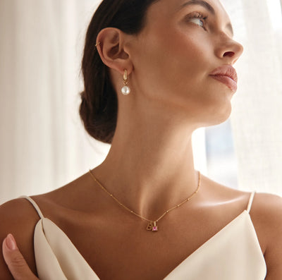 Gem Initial Necklace
