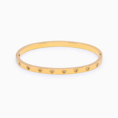 Crystal Heart Bangle