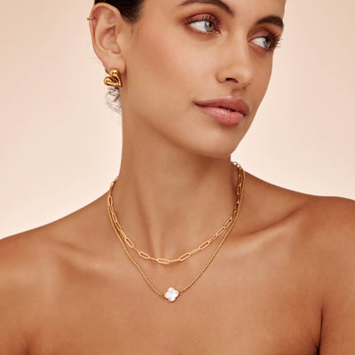 Collar de trébol de perlas
