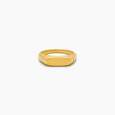 Anillo de sello de estrella gemela