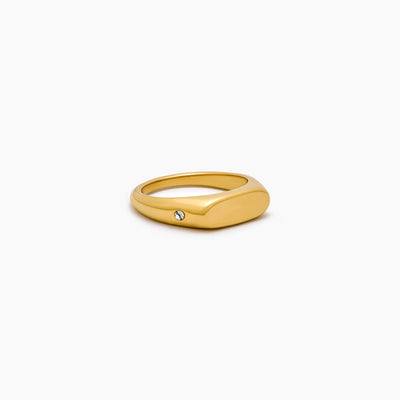 Anillo de sello de estrella gemela