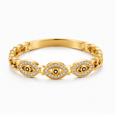 Anillo ojo turco con circonitas