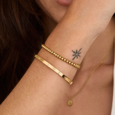 Crystal Heart Bangle