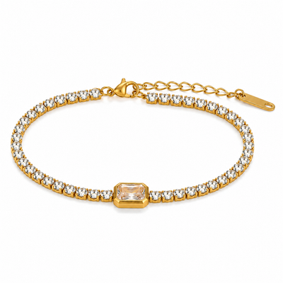 Pulsera Elegance Crystal Dorada