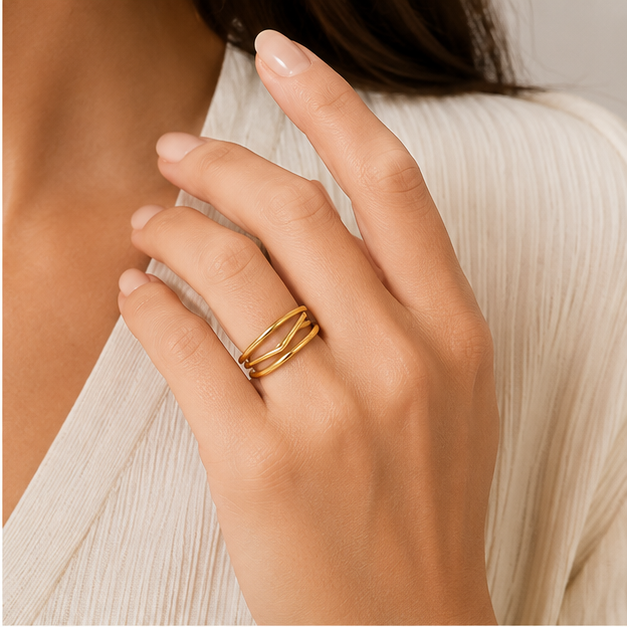 Anillo Ajustable Cruzado