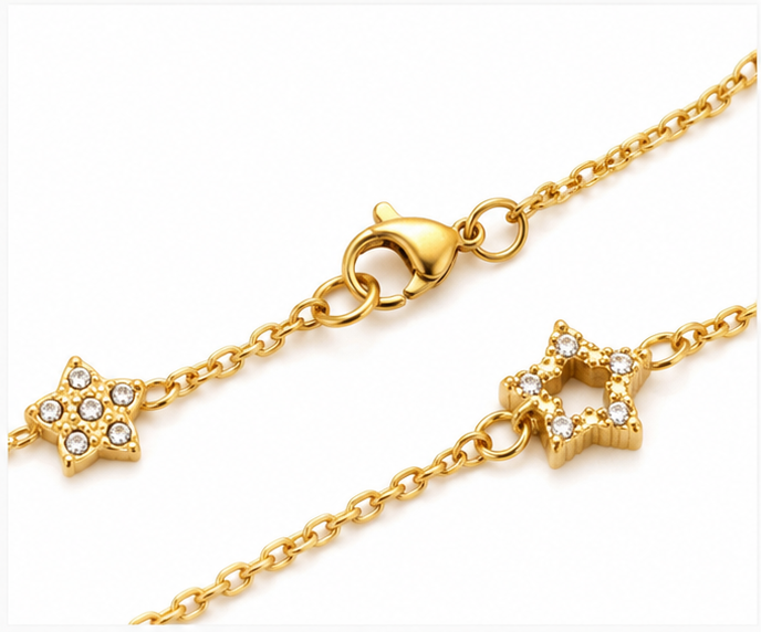 Pulsera doble cadena con dijes