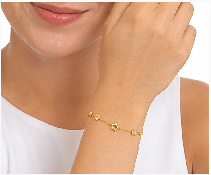 Pulsera doble cadena con dijes