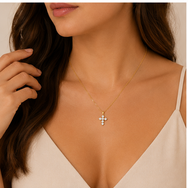 Collar Cruz de Circonitas