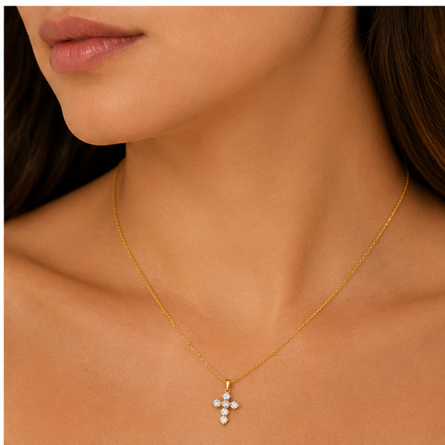Collar Cruz de Circonitas