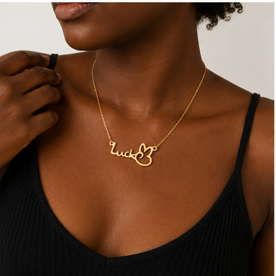 Collar "Lucky" con Mariposa
