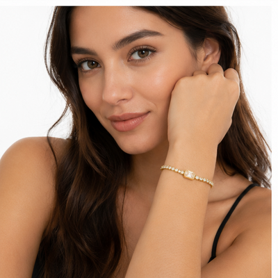 Pulsera Elegance Crystal Dorada