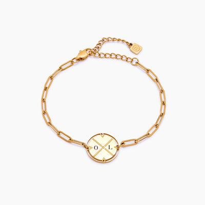 Engraved Compass Bracelet