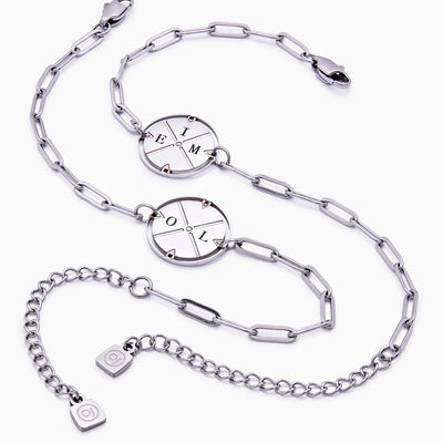 Engraved Compass Bracelet